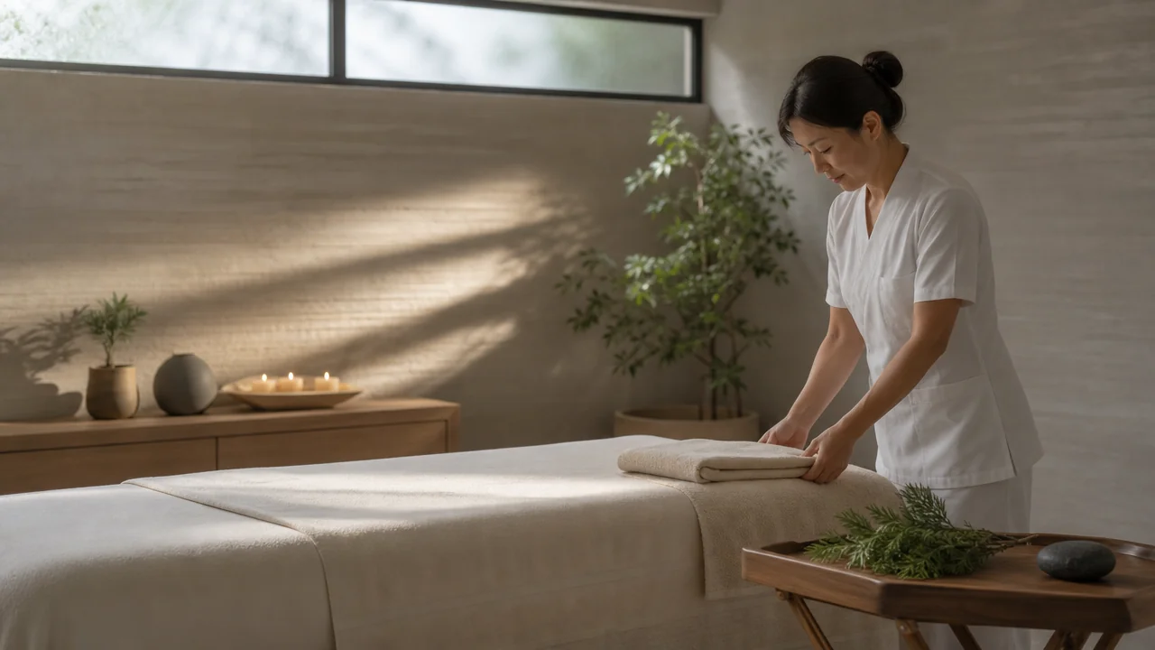 Kỹ thuật viên chuẩn bị phòng chăm sóc