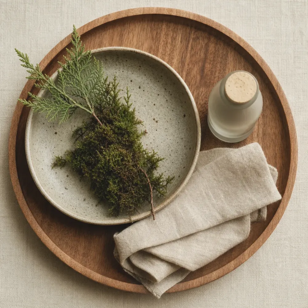 Thảo mộc và khăn spa