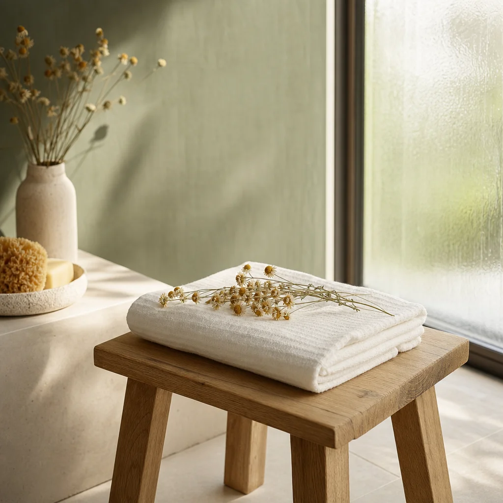 Khăn spa và hoa khô gói quà 20/10